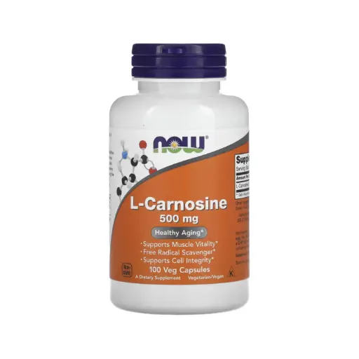 [733739000798] Now Foods L-Carnosina 500 Mg, Favorece La Vitalidad Muscular Y Refuerza La Integridad Celular 100 Cápsulas Vegetales
