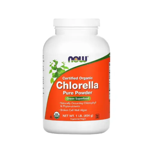 [733739026385] Now Foods Clorela Orgánica Certificada, Polvo Puro, 454 G (1 Lb)