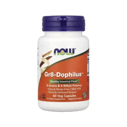 [733739029126] Now Foods Gr8-Dophilus, Flora Intestinal Saludable 60 Cápsulas Vegetales