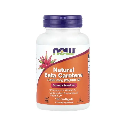 [733739003225] Now Foods Beta Caroteno Natural 25.000 IU, 180 Capsulas De Gel