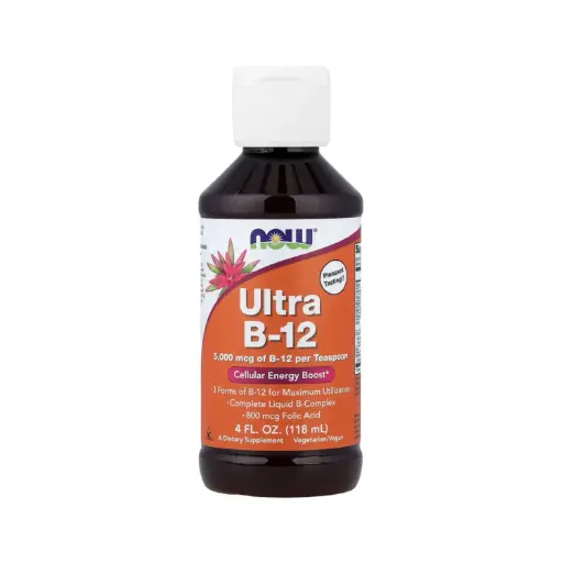 [733739004529] Now Foods Ultravitamina B12 Con 800 Mcg De Ácido Fólico, Potencia La Energía Celular 118 Ml (4 Oz. Líq.)