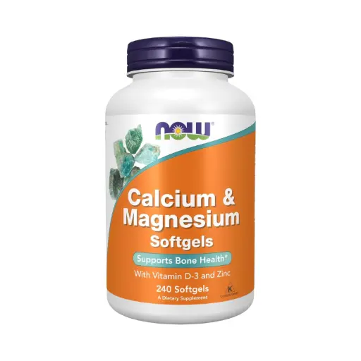 [733739012524] Now Foods Calcio Y Magnesio Con Vitamina D3 Y Zinc, Promueve La Salud Ósea 240 Cápsulas Blandas