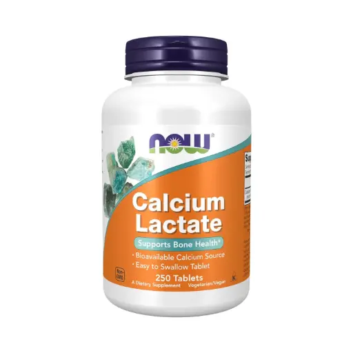 [733739012609] Now Foods Lactato De Calcio 85 Mg, Promueve La Salud Ósea 250 Tabletas 