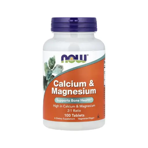 [733739012708] Now Foods Calcio Y Magnesio, Promueve La Salud Ósea 100 Tabletas