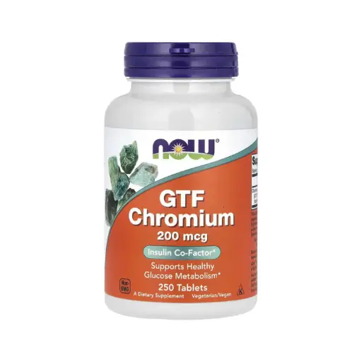 [733739014320] Now Foods Cromo GTF 200 mcg, Favorece Un Metabolismo Saludable De La Glucosa 250 Tabletas