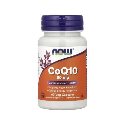 [733739031532] Now Foods Coq10 60 Mg,Favorece La Función Cardíaca Y La Producción De Energía Celular 60 Cápsulas Vegetales