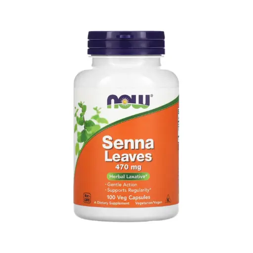 [733739047526] Now Foods Hojas De Sen 470 Mg, Laxante A Base De Hierbas 100 Cápsulas Vegetales 