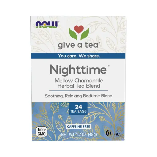 [733739042316] Now Foods Té Nocturno Con Manzanilla Y Raíz De Regaliz, Sin Cafeina, Mezcla Calmante Y Relajante Para La Hora De Dormir 24 Bolsitas