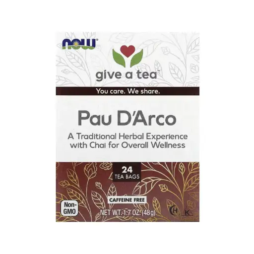 [733739042330] Now Foods Té Pau D'Arco, Sin Cafeína, 24 Bolsitas De Té, 48 G (1,7 Oz) 