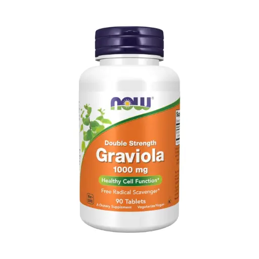 [733739046932] Now Foods Graviola 1000 Mg, Función Celular Sana Y Eliminador De Radicales Libres 90 Tabletas