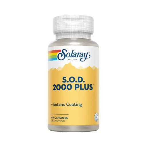 [076280089301] Solaray S.O.D. 2000 Plus,100 cápsulas vegetales, Máximo Apoyo Antioxidante Celular