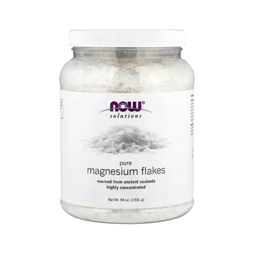 [733739077387] Now Foods Solutions Magnesio Puro En Hojuelas, Producto Altamente Concentrado Proveniente De Antiguos Fondos Marinos 1531 G (54 Oz) 