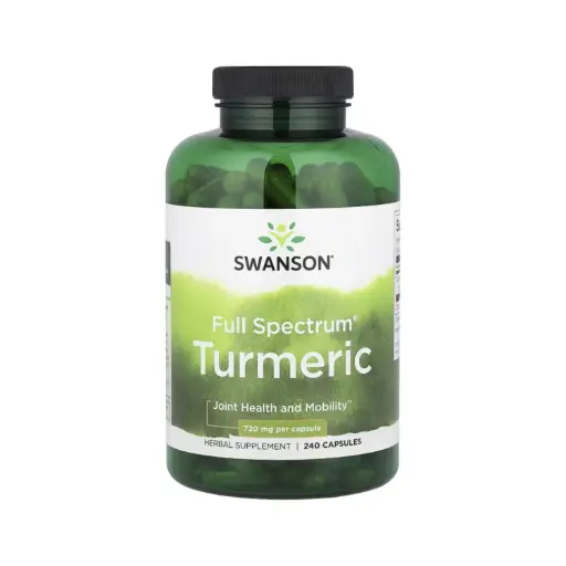 [087614110752] Swanson Full Spectrum Cúrcuma, Salud Y Movilidad De Las Articulaciones, 240 Cápsula (720 Mg Por Cápsula)