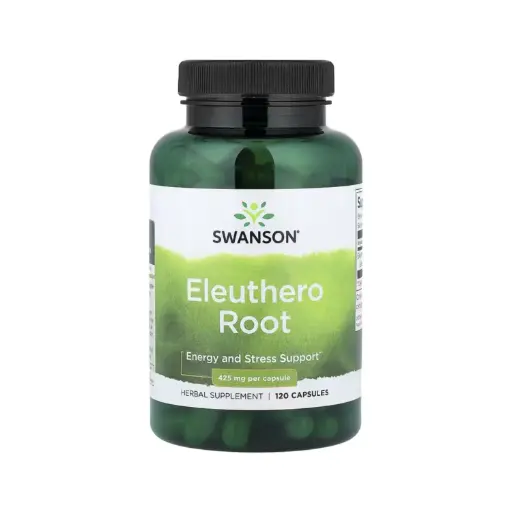 [087614113456] Swanson Eleuthero Root, Raíz De Ginseng Siberiano, Refuerzo Para La Energía Y El Estrés 120 Cápsulas (425 Mg Por Cápsula)