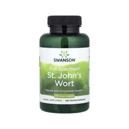 [087614113531] Swanson Hierba De San Juan Full Spectrum, Salud Mental Y Emocional 375 Mg, 120 Cápsulas Veganas