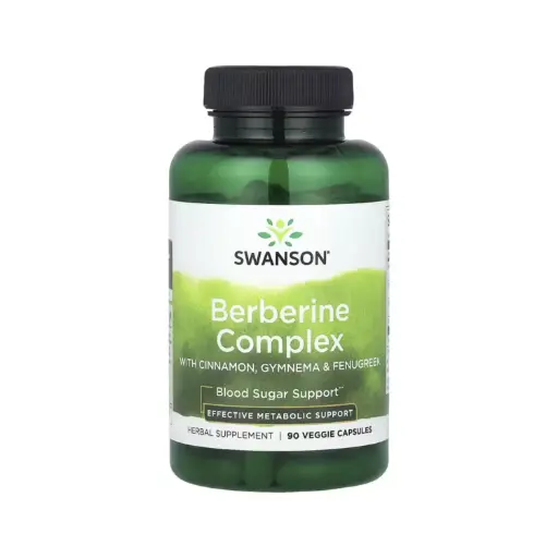 [087614116297] Swanson Complejo De Berberina, Refuerzo Para La Glucemia 90 Cápsulas Vegetales 