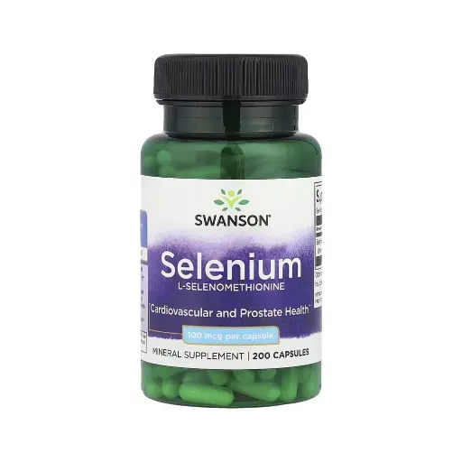 [087614012353] Swanson Selenio, Salud Cardiovascular Y De La Próstata 100 Mcg, 200 Cápsulas 
