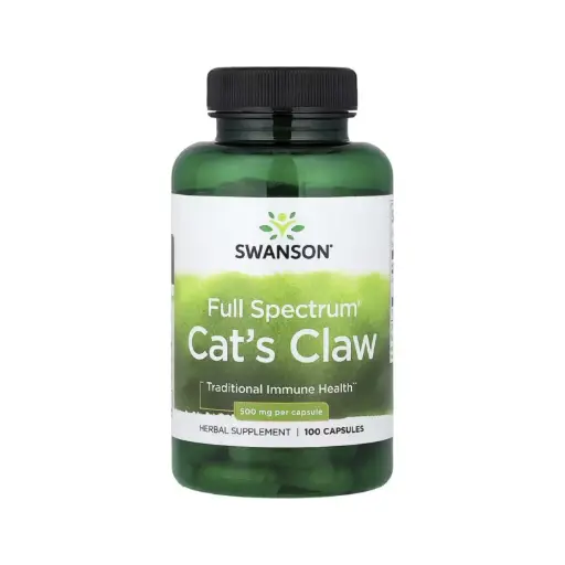 [087614015149] Swanson Uña De Gato Full Spectrum, Salud Inmunitaria Tradicional 500 Mg, 100 Cápsulas