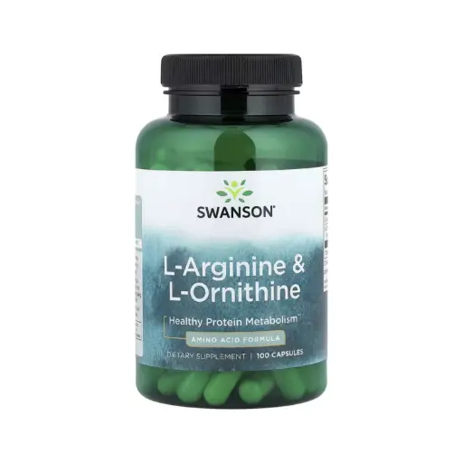 [087614018669] Swanson L-arginina Y L-ornitina, Metabolismo Saludable De Las Proteínas 100 Cápsulas 
