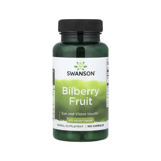 [087614019581] Swanson Fruto De Arándano, Salud Cerebral Y Visual, 470 Mg, 100 Cápsulas