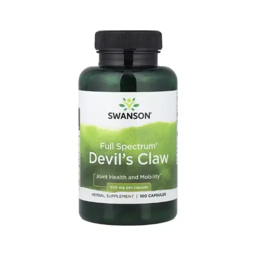 [087614019598] Swanson, Garra Del Diablo Full Spectrum, Salud Y Movilidad De Las Articulaciones, 500 Mg, 100 Cápsulas