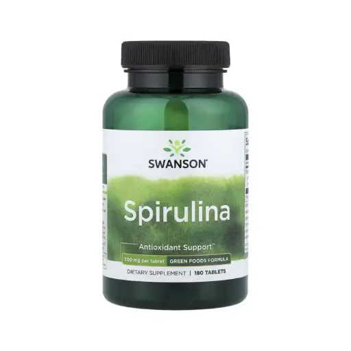 [087614060101] SWANSON ESPIRULINA 500MG ANTIOXIDANTE 180TABS SFN