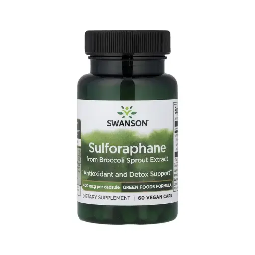 [087614060484] Swanson Sulforafano Proveniente Del Extracto De Brote De Brócoli, Refuerzo Antioxidante Y Desintoxicante, 400 Mcg, 60 Cápsulas Veganas Vegan Caps