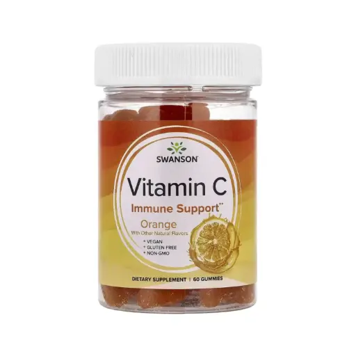 [087614118727] Swanson Gomitas Con Vitamina C, Naranja, Refuerzo Inmunitario 60 Gomitas 