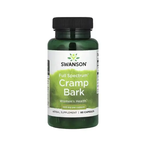 [087614119359] Swanson Corteza Para Calambres De Espectro Completo, Salud De La Mujer 500 Mg, 60 Cápsulas 