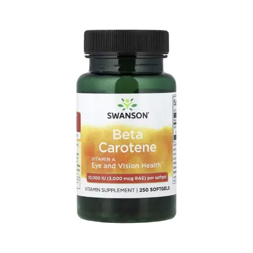 [087614010106] Swanson Beta-Caroteno 3000 Mcg (10.000 UI) De EAR Salud Cerebral Y Visual, 250 Cápsulas Blandas