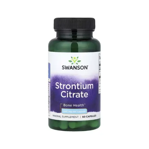 [087614111957] Swanson Citrato De Estroncio, Salud Ósea 340 Mg, 60 Cápsulas