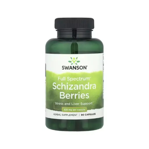 [087614113470] Swanson Full Spectrum, Bayas De Esquisandra, Refuerzo Para El Hígado Y El Alivio Del Estrés 525 Mg, 90 Cápsulas