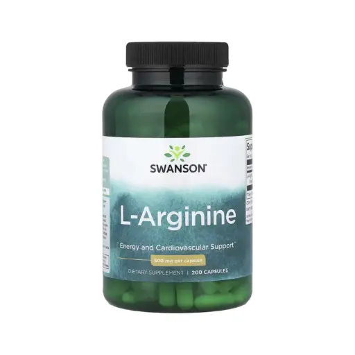 [087614019352] Swanson L-arginina, Refuerzo Energético Y Cardiovascular, 500 Mg, 200 Cápsulas 