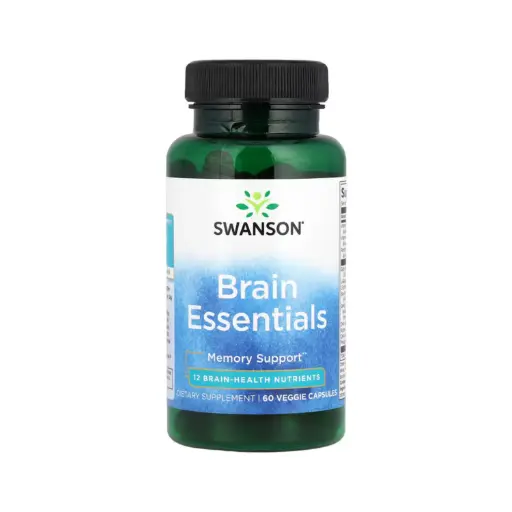 [087614070940] Swanson Brain Essentials, Refuerzo Para La Memoria, 60 Cápsulas Vegetales 