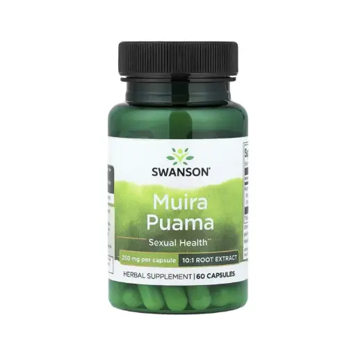 [087614140803] Swanson Muira Puama, Salud Sexual, 250 Mg, 60 Cápsulas 