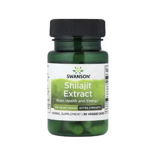 [087614142142] Swanson Extracto De Shilajit, Salud Y Energía Cerebral, 100 Mg, 30 Cápsulas Vegetales 
