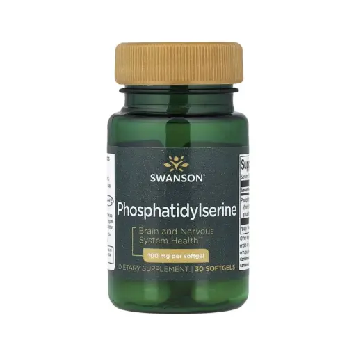 [087614021256] Swanson Fosfatidilserina, Salud Del Cerebro Y El Sistema Nervioso, 100 Mg, 30 Cápsulas Blandas 