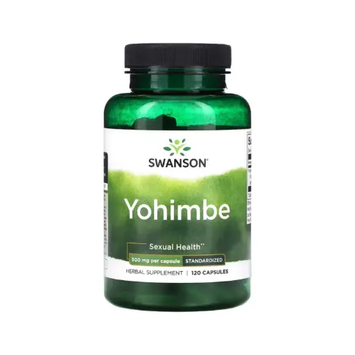 [087614140728] Swanson Yohimbe, Estandarizado, Salud Sexual, 500 Mg, 120 Cápsulas 