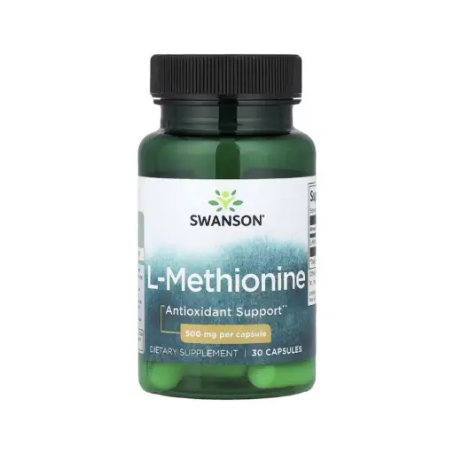 [087614111216] Swanson L-metionina, Protección Antioxidante 500 Mg, 30 Cápsulas 