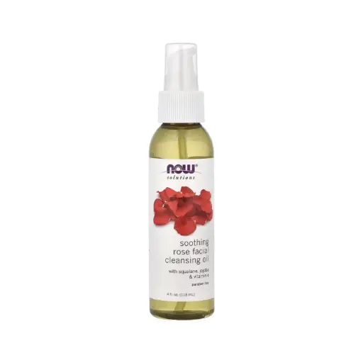 [733739080301] Now Foods Solutions Aceite De Limpieza Facial De Rosas Calmantes, 118 Ml (4 Oz. Líq.)