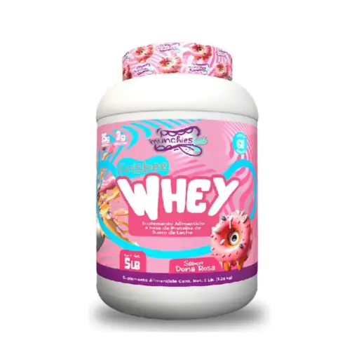 [764451000162] Munchieslab Proteína Whey 100% de Suero De Leche 60 Servicios Sabor Dona Rosa