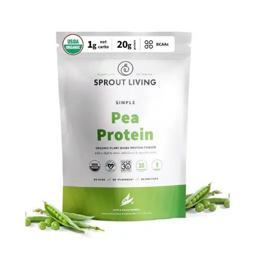 [852457007565] Sprout Living Simple Pumpkin Seed Protein 1 Libra, Proteína Pura de Semilla de Calabaza y Minerales Esenciales
