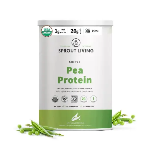 [852457007961] Sprout Living Simple Protein Pea 2 Libras, Pureza Proteica y Perfil Completo de Aminoácidos