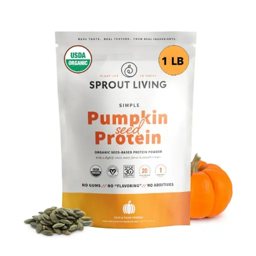 [852457007206] Sprout Living Simple Pumpkin Seed 1 Libra, Nutrición Muscular y Apoyo Cognitivo Adaptógeno