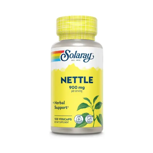 [076280194104] Solaray Nettle, Ortiga, 900 Mg 100 Cápsulas Vegetales, Apoyo Natural para el Bienestar Articular y Urinario