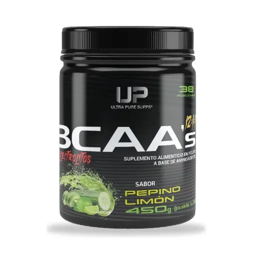 [632726456405] Ultra Pure Supps Bcaa 12:1:1 Electrolitos 450 G 38 Servicios Sabor Pepino Suplemento