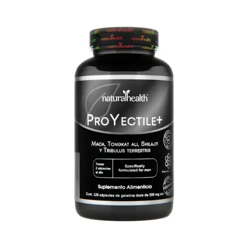 [7501853804263] Natural Health Proyectile+ Maca, Tongkat Ali, Shilajit Y Tribulus Terrestris, 120 Cápsulas