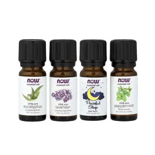 [733739076533] Now Foods Let There Be Peace & Quiet™ Kit De Aceites Esenciales Relajantes Para Aromaterapia 4 Frascos, 10 Ml (1/3 Oz. Líq.) Cada Uno