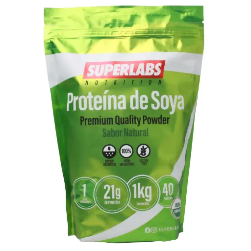 [7503045489739] Proteína de Soya 1 kg Superlabs Nutrition | Proteína vegetal | Apoyo muscular | Fácil digestión | Fórmula limpia sin aditivos | Suplemento alimenticio