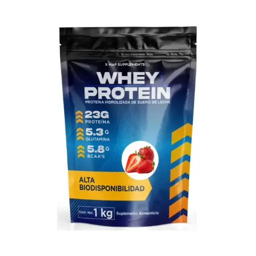 [7503040151228] X-nap Whey Proteína Hidrolizada 1kg Sabor Fresa 